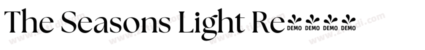 The Seasons Light Re字体转换 The Seasons Light Re字体转换